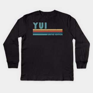 Proud Limited Edition Yui Name Personalized Retro Styles Kids Long Sleeve T-Shirt